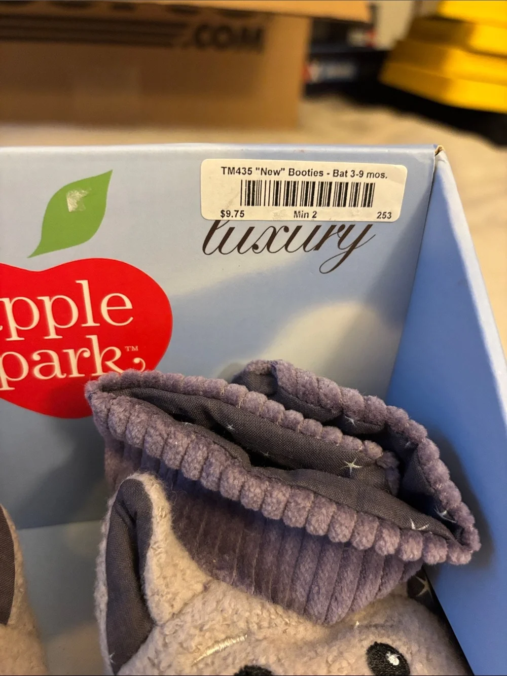 Gray Baby Animal Slippers - Soft Organic Cotton